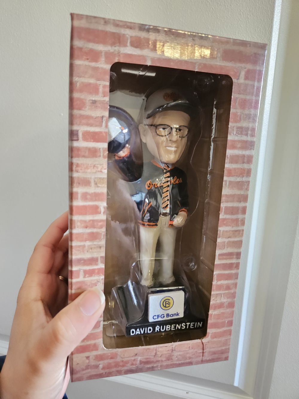 NIB David Rubenstein Bobblehead – Black & Orange